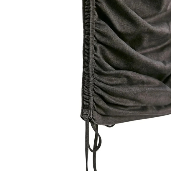 ZARA | Gray Anthracite | RUCHED SEAMLESS DRESS - Picture 4 of 7